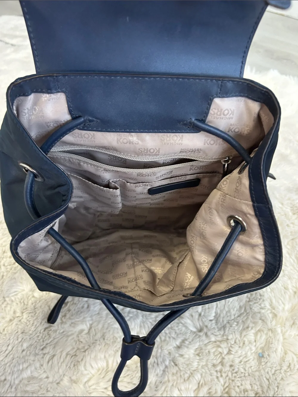 Michael Kors Abby Backpack Navy Nylon